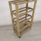 Patinated rolling shelf