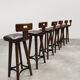 Vintage design 70’s wooden bars tools T-back Brutalist