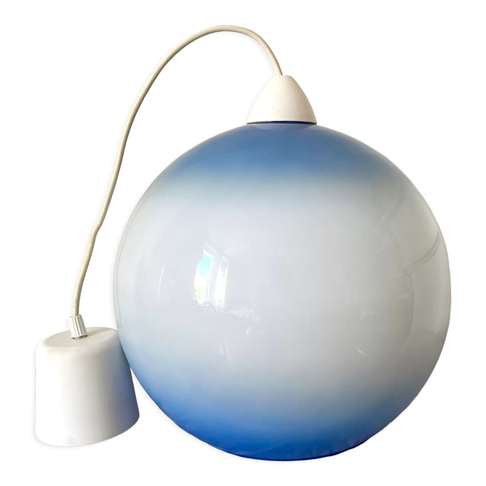 Vintage opaline globe suspension