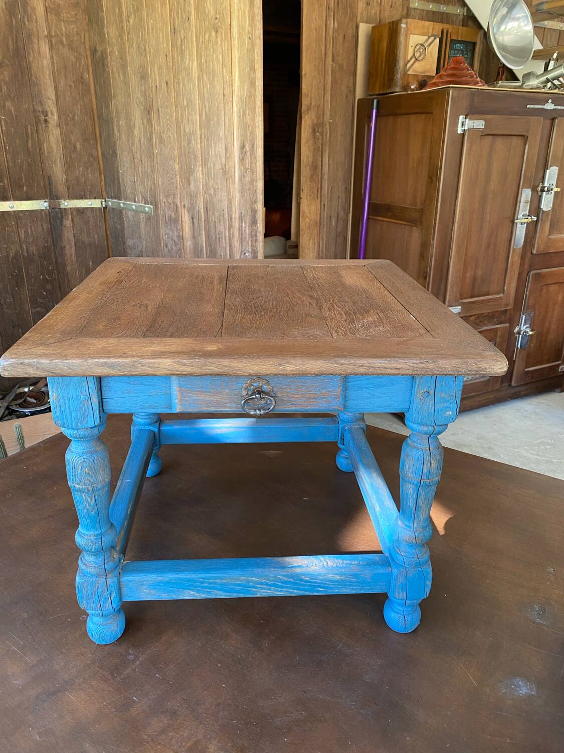 Pair of Oak farmhouse coffee tables