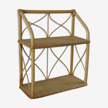 Rattan wall shelf 1960