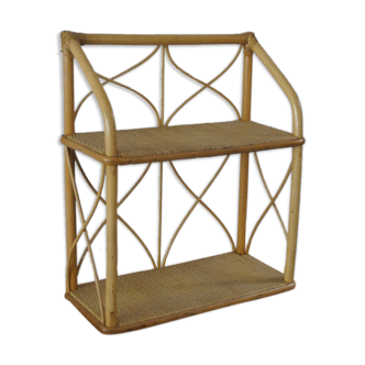 Rattan wall shelf 1960