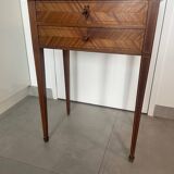 Console marqueterie directoire en acajou