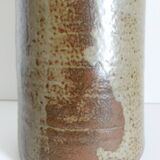 Large vintage enameled stoneware vase