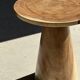 Natural solid suar side table (monoxyle) with a minimal conical base.