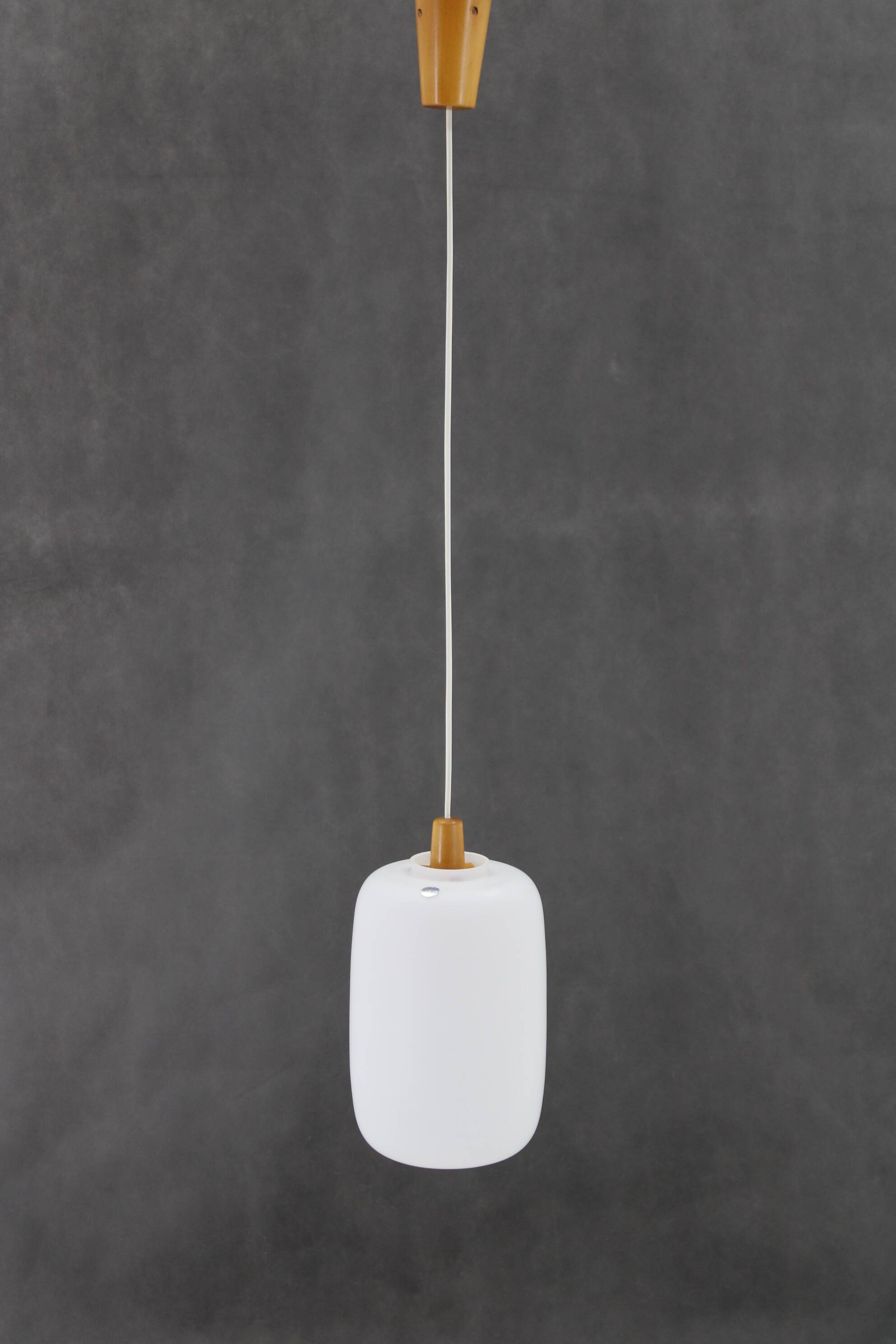 1960s pendant glass lamp by uluv, czechoslovakia