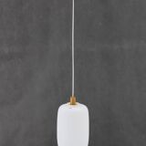 1960s pendant glass lamp by uluv, czechoslovakia