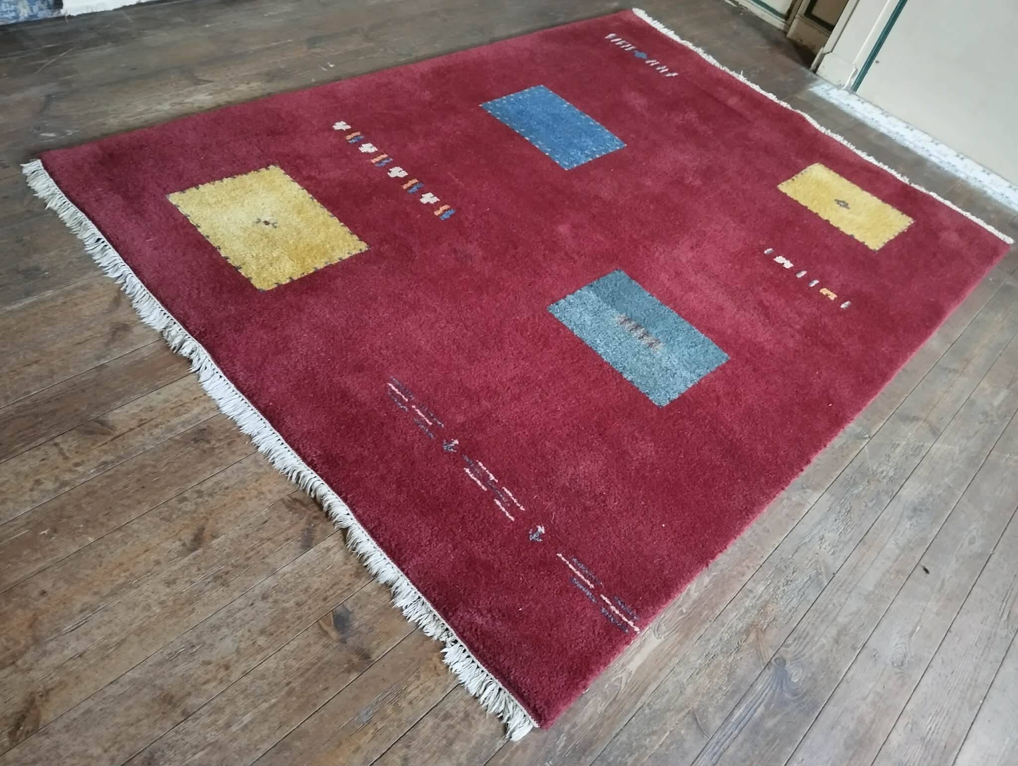 Handmade Indo Gabbeh rug 243x172cm