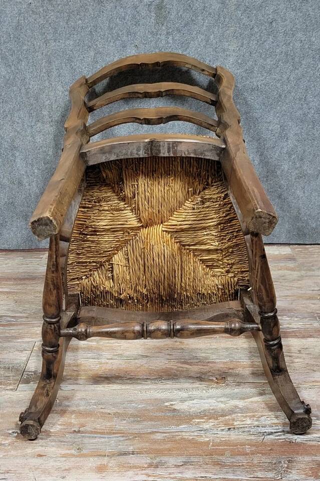 Set of 6 Louis XV style Provencal chairs in oak, circa 1900