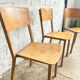 Série de 4 chaises d’école taille adulte