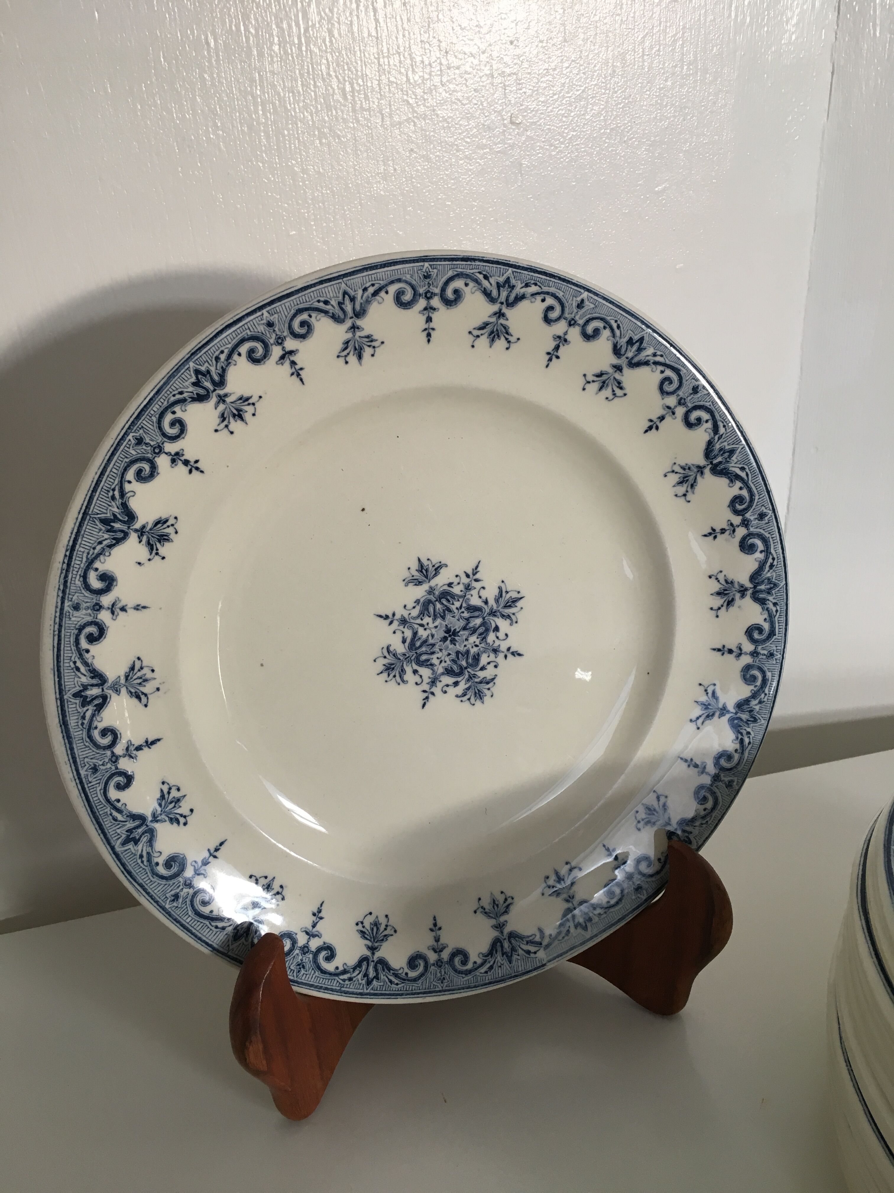 Set of 6 plates Terre de fer Rouen