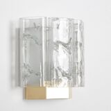 Pair of Brass and Murano Glass Wall Sconces by Doria, Germany, 1960s