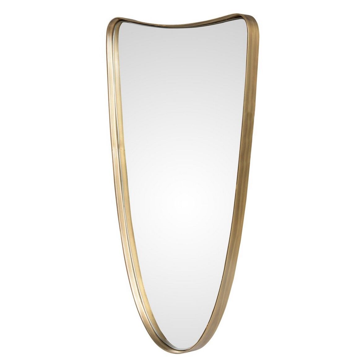 Miroir retroviseur forme libre et contour laiton