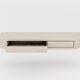 Contemporary Handmade Textured Plaster Floating Drawer with Walnut Interior
