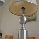 See delmas lamp 70's with fabric and metal lampshade