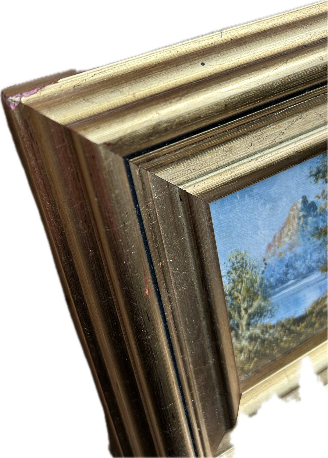 Oil on wood, gilded frame