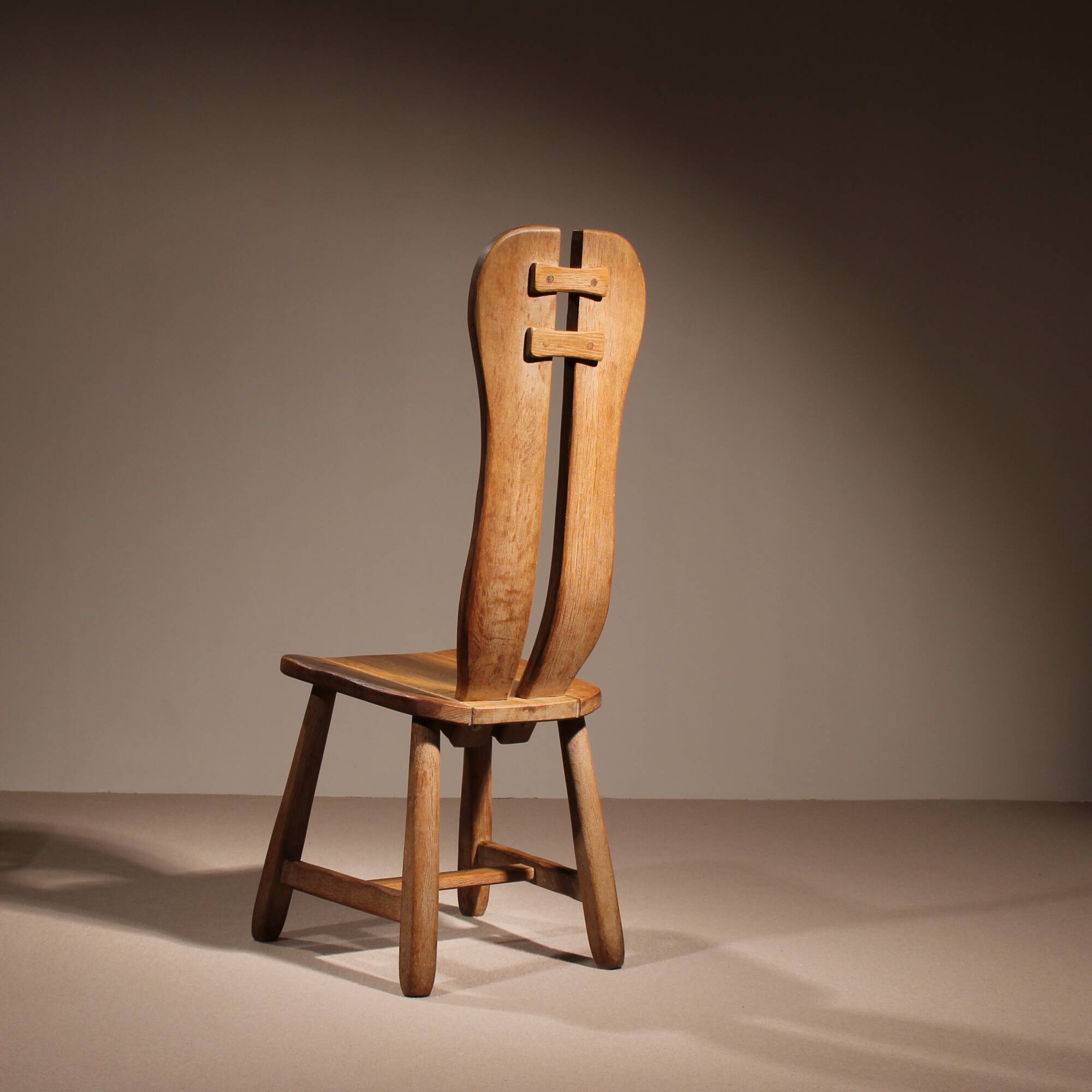 Four Brutalist Dining Chairs by De Puydt | Belgium 1970s