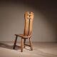 Four Brutalist Dining Chairs by De Puydt | Belgium 1970s