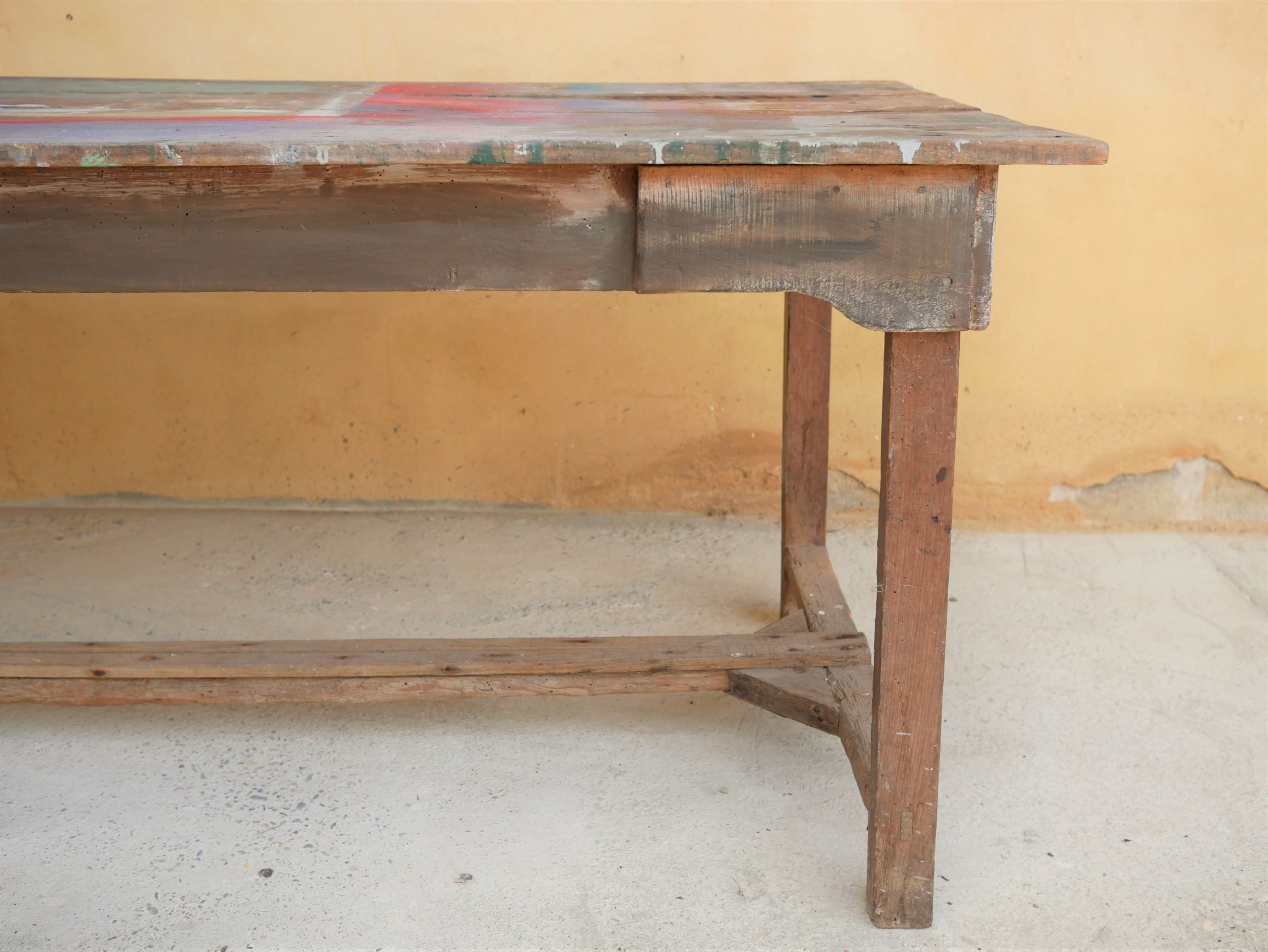 Wooden farm dining table