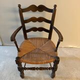 Provencal straw armchair