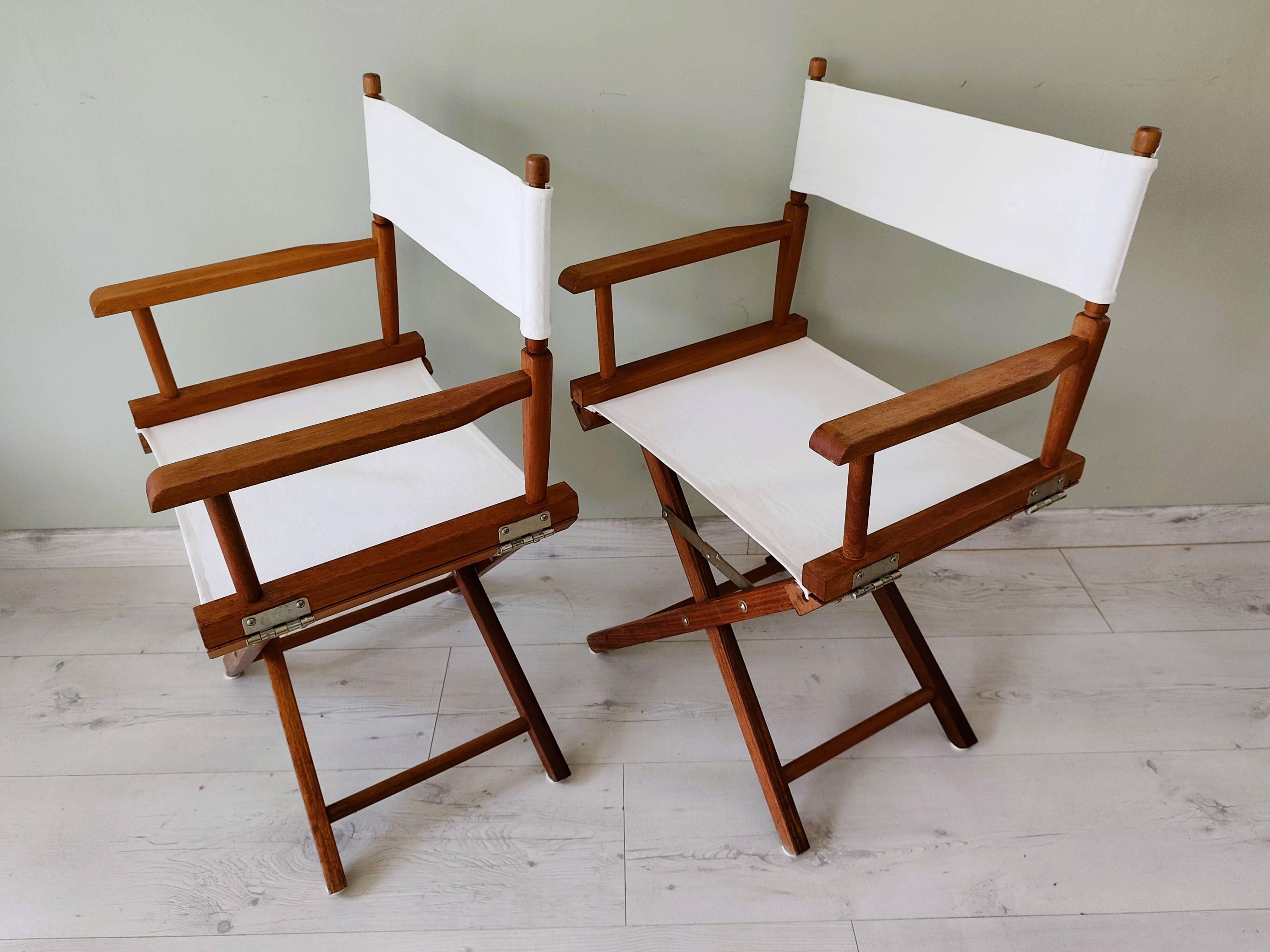 Fauteuils style "réalisateur" anciens