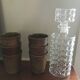 Vintage whisky carafe in transparent glass