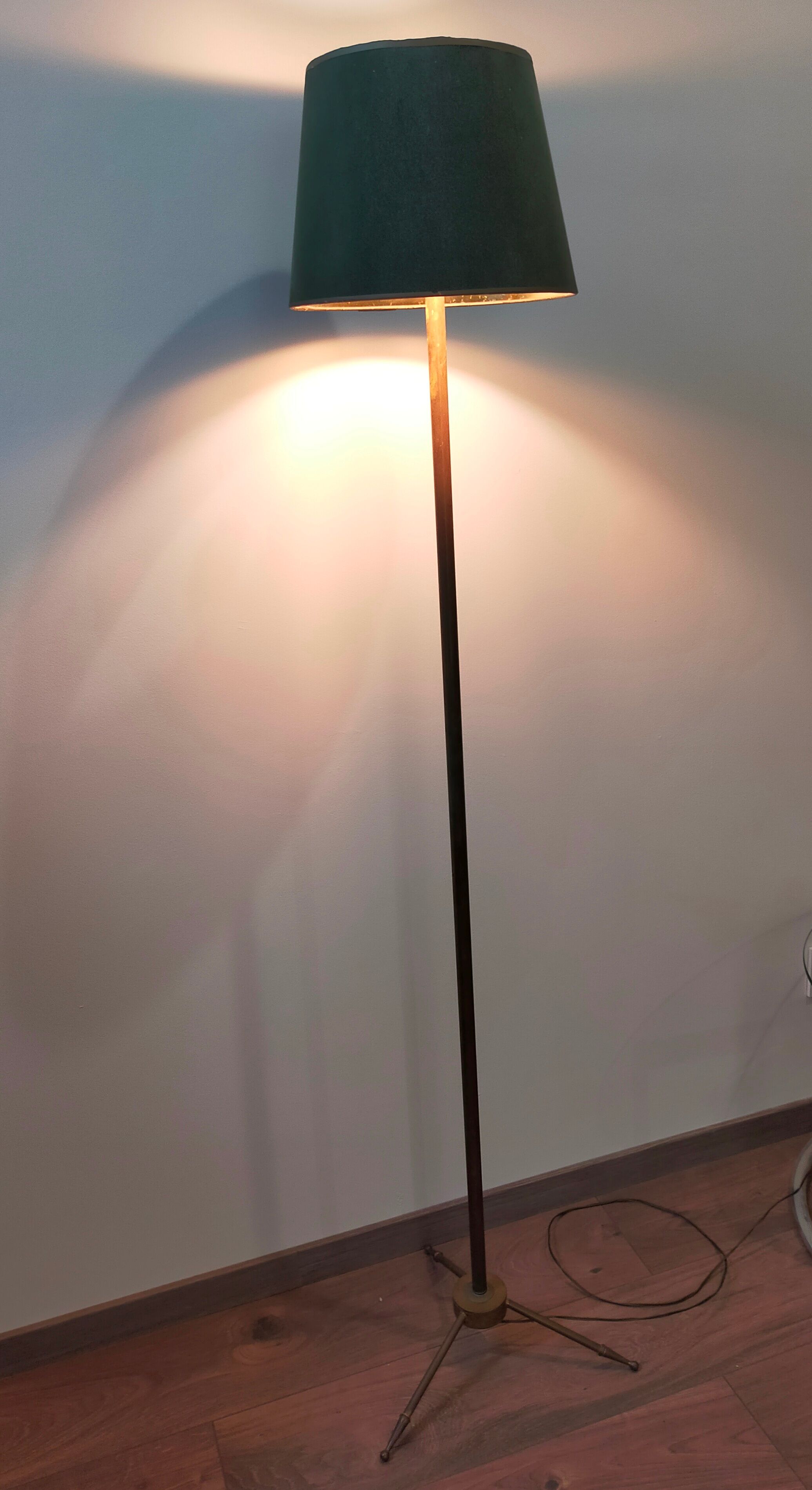 Lampadaire vintage en laiton