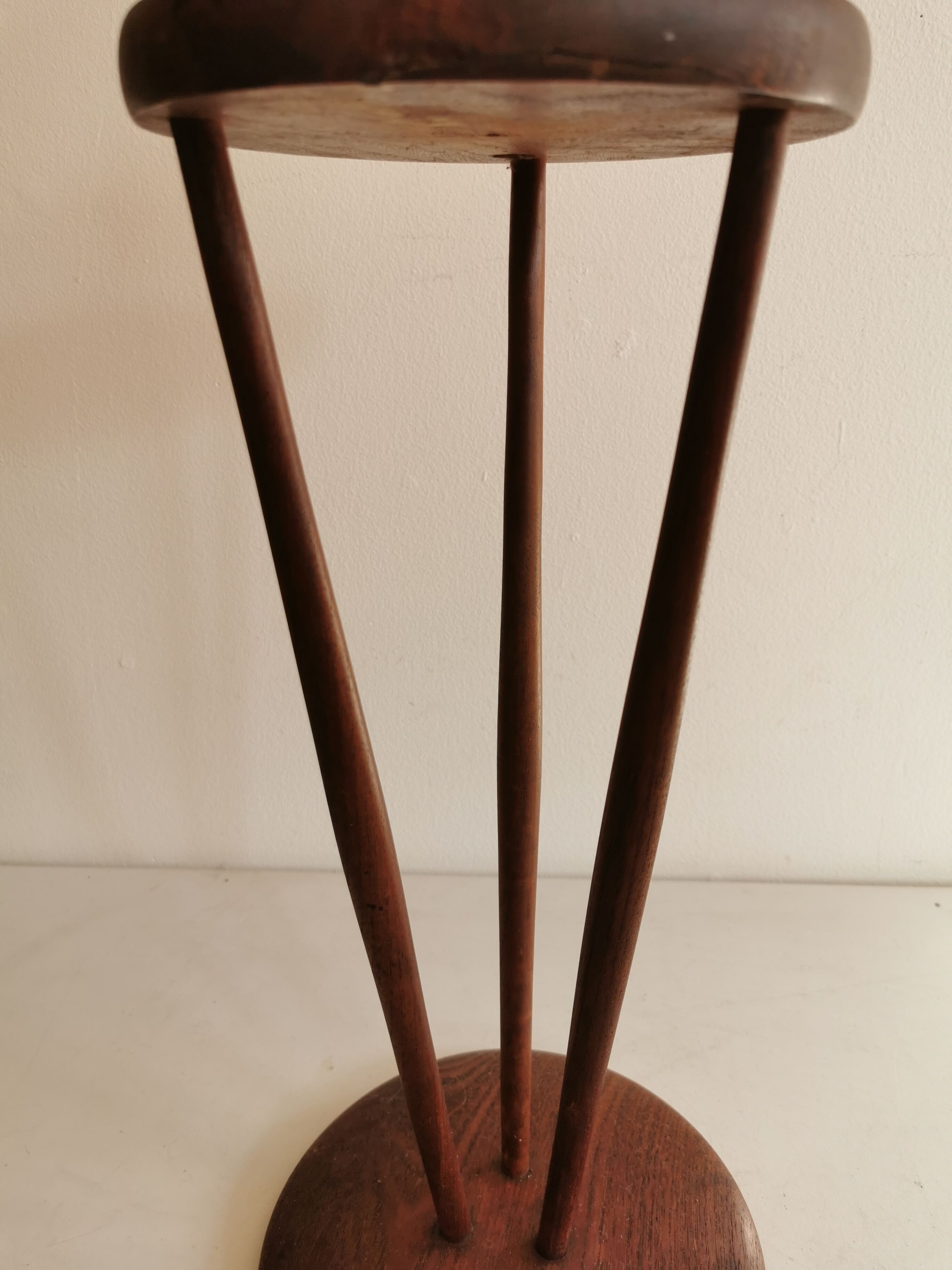 Older maritime floor ashtray on wooden base