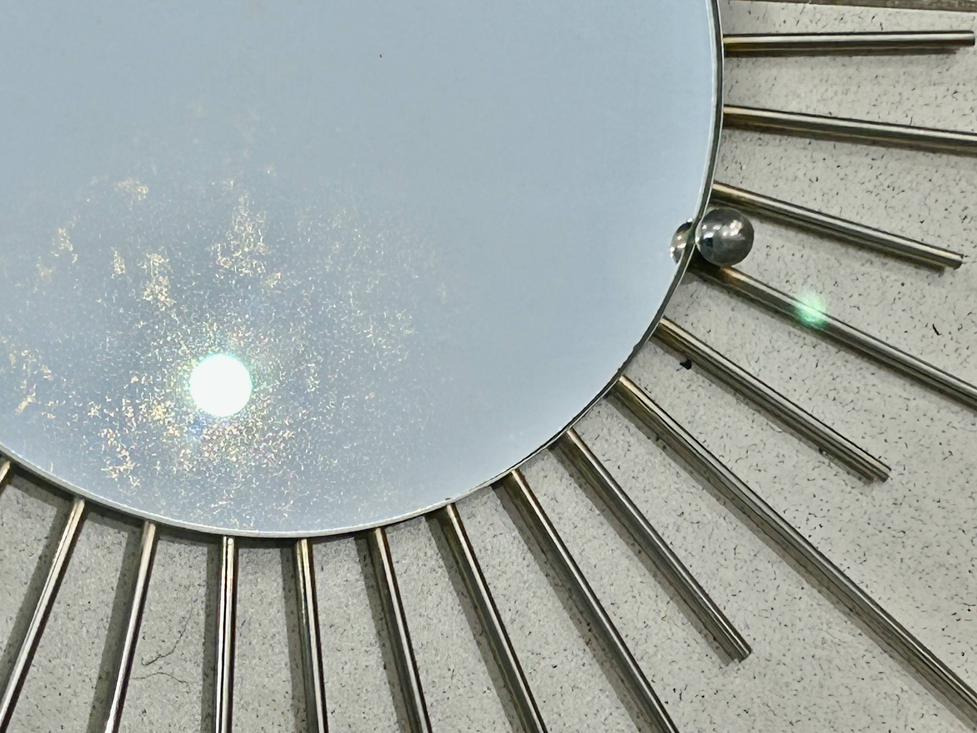 Vintage 1960s Sun Mirror in Gold Metal 73 x 58 cm