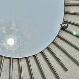 Vintage 1960s Sun Mirror in Gold Metal 73 x 58 cm