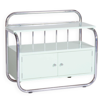 Vintage Bauhaus Cabinet in Chrome-Plated Steel and Lacquered Wood, 1930s