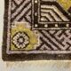 Antique Chinese Pao Tao Rug 145x68 cm, Wool, Gold and Brown
