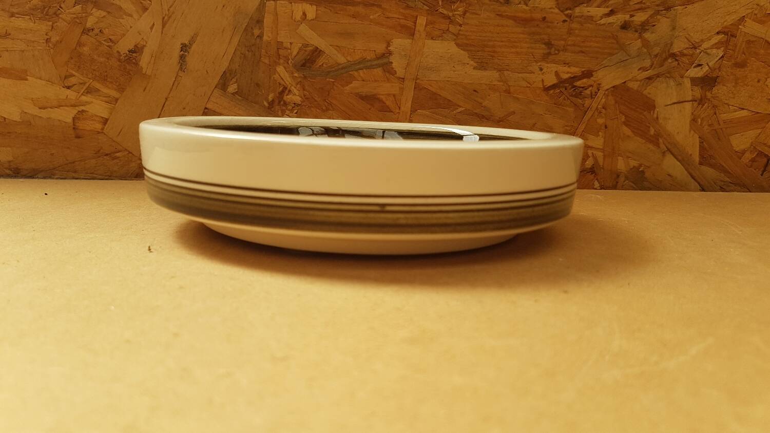 Old ceramic jersey dish decor flowers engraved vintage