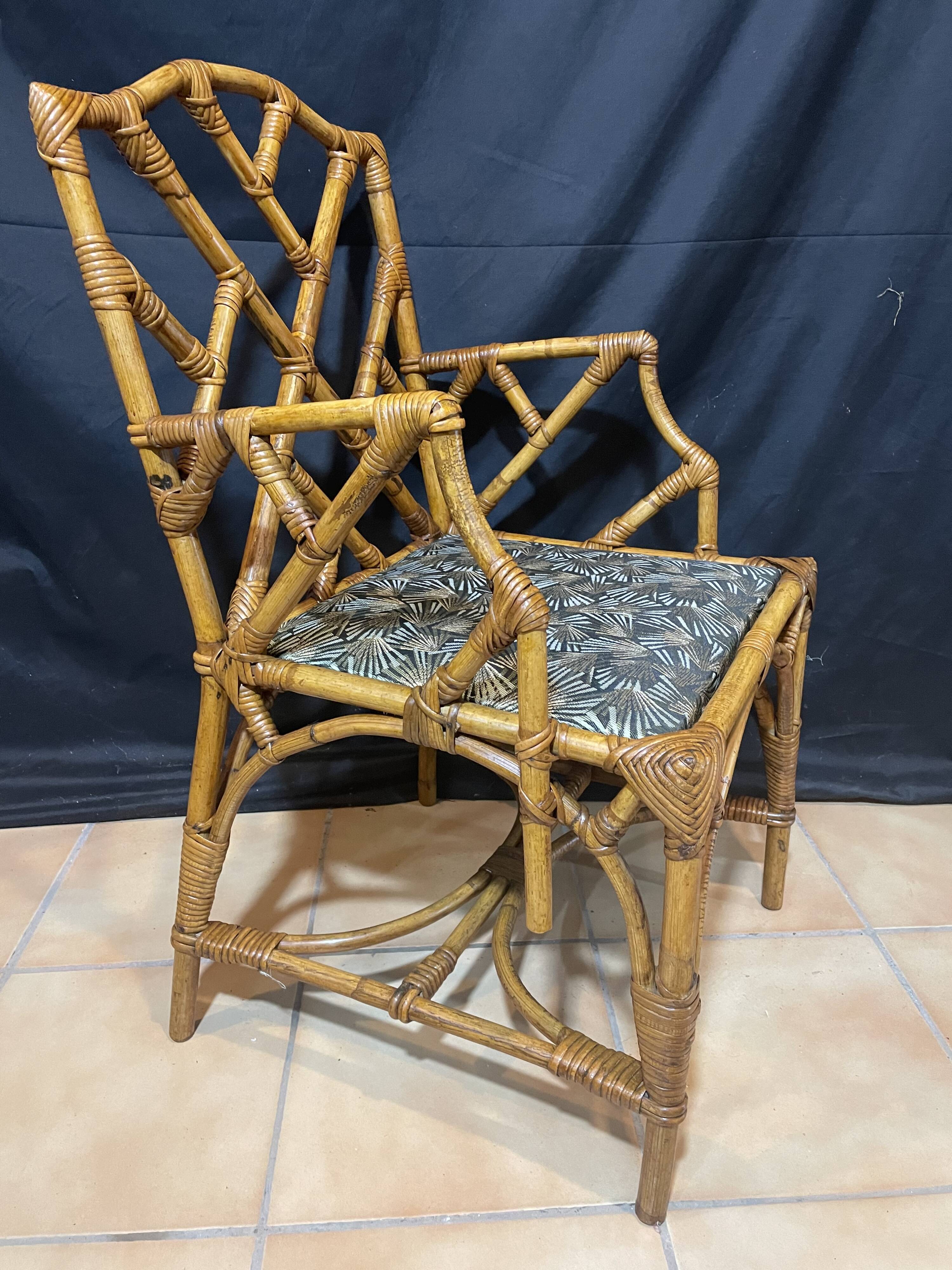 Rattan armchair