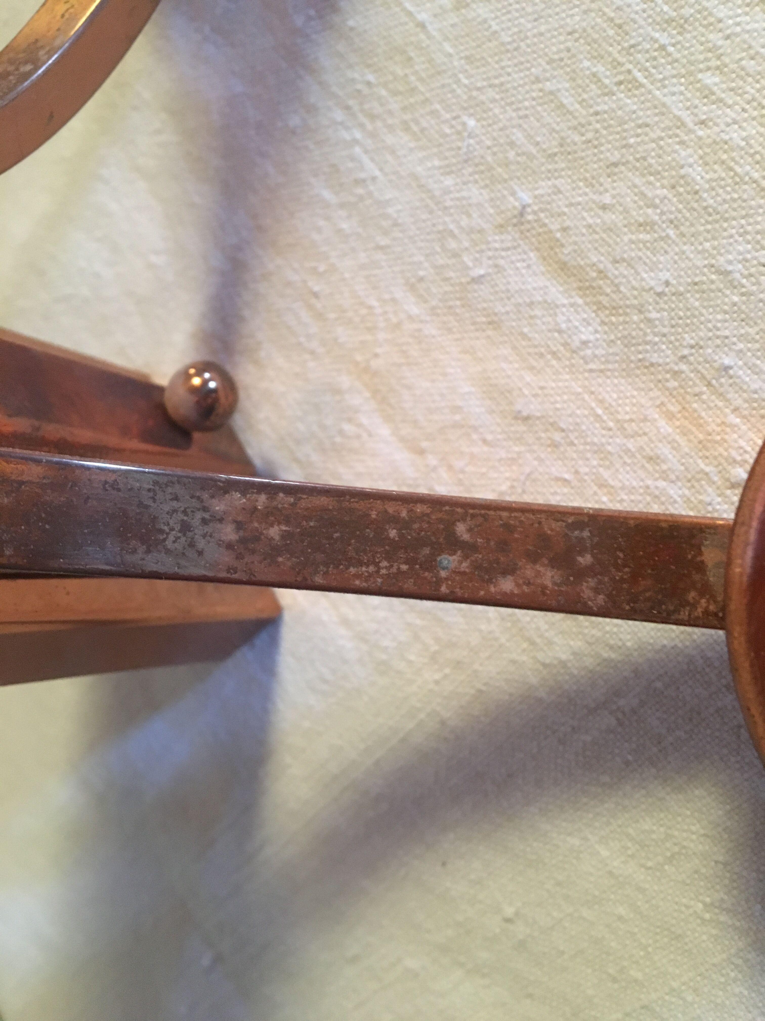 Pair of vintage copper appliques