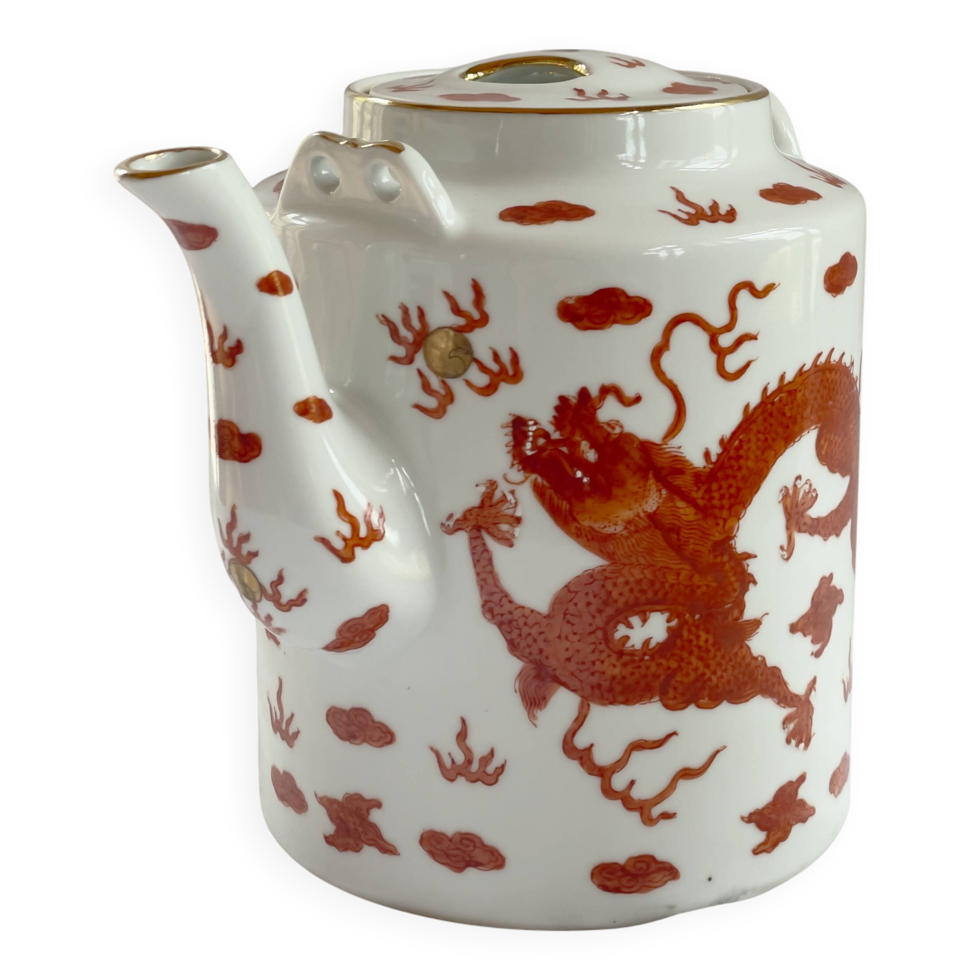 Teapot decorated with 2 dragons Republic 1912-1949 China