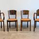 Pair of bridge armchairs and matching chairs – Art Deco style 1950