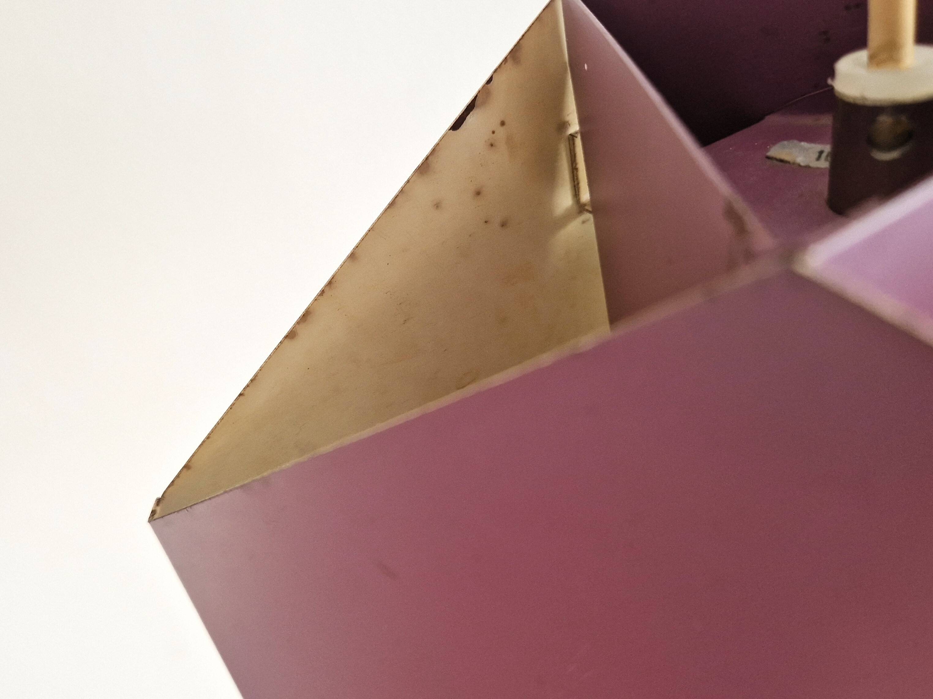 Set of 2 purple Seks-Tre pendant lamps by Ole Panton for Lyfa, Denmark 1960's