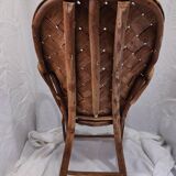 Armchair made from woven chestnut slats, called Le Corbusier