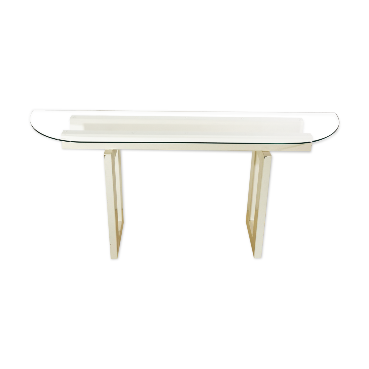 Console peinte en blanc, vers 1980