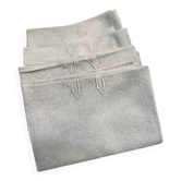 Lot de 4 serviettes anciennes grises monogrammes