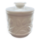 Pot blanc décor végétal