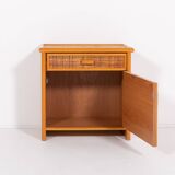 Armoire vintage en rotin et osier