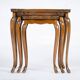 Vintage Nesting Tables with Rattan and Glass Top by Jason Møbler, 1960s, Set of 3