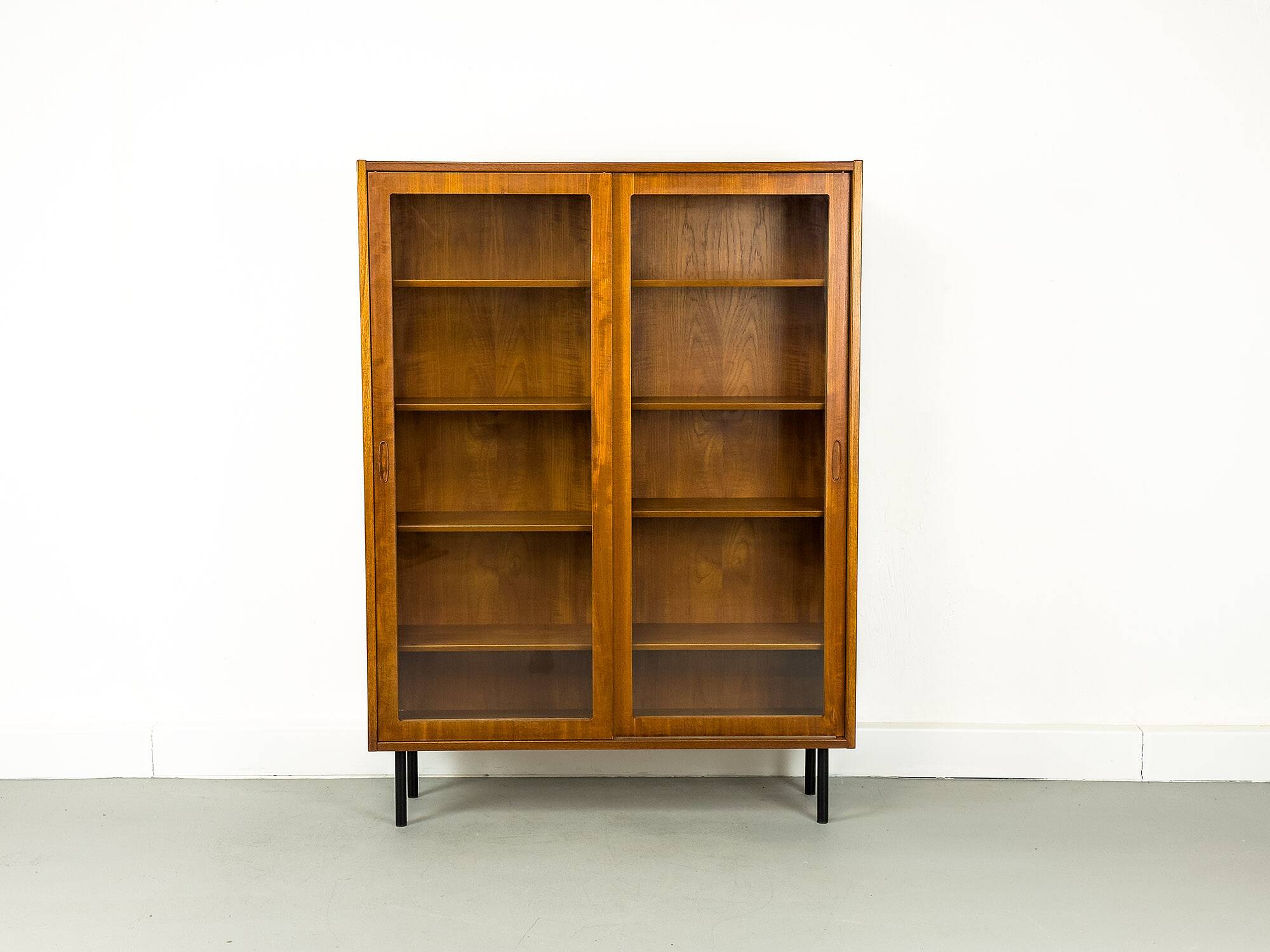 Danish Teak Cabinet with Glass Doors by Carlo Jensen for Hundevad & Co, 1960s