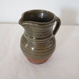 Small pitcher in glazed ceramic signed JC Seguin Puisaye (pictogram)