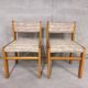 Suite de 2 chaises vintage Baumann en bois et tissu de laine années 70