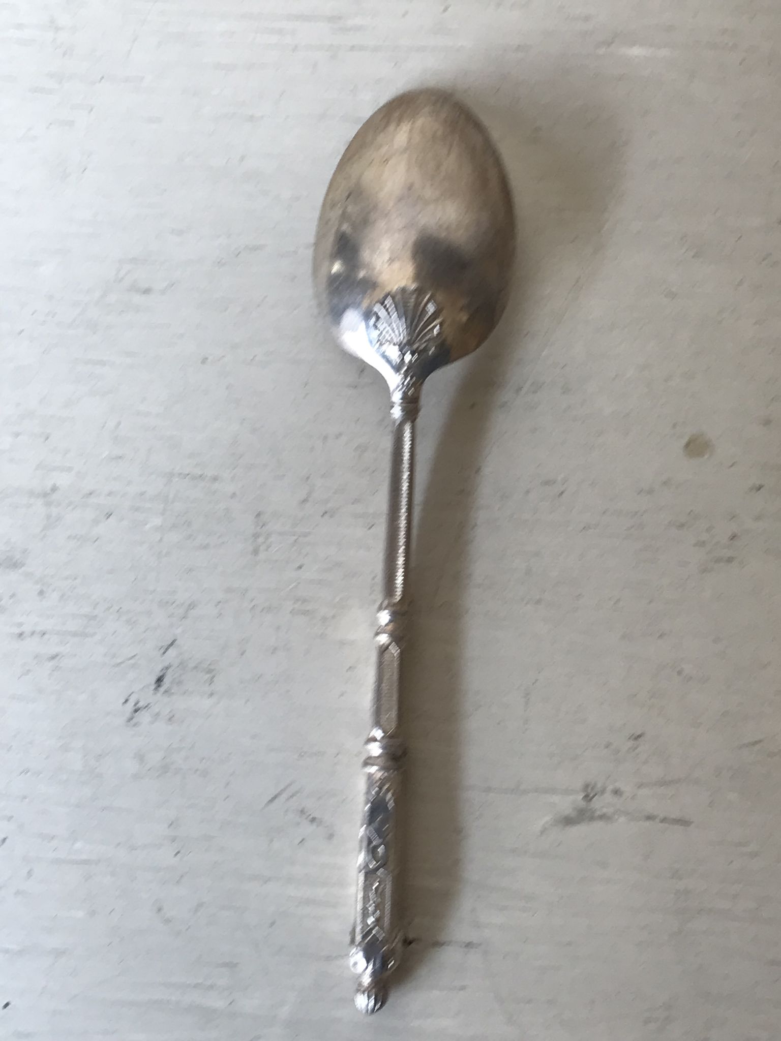 Series of 6 small spoons to mocha metal silver brand sfam russian décor