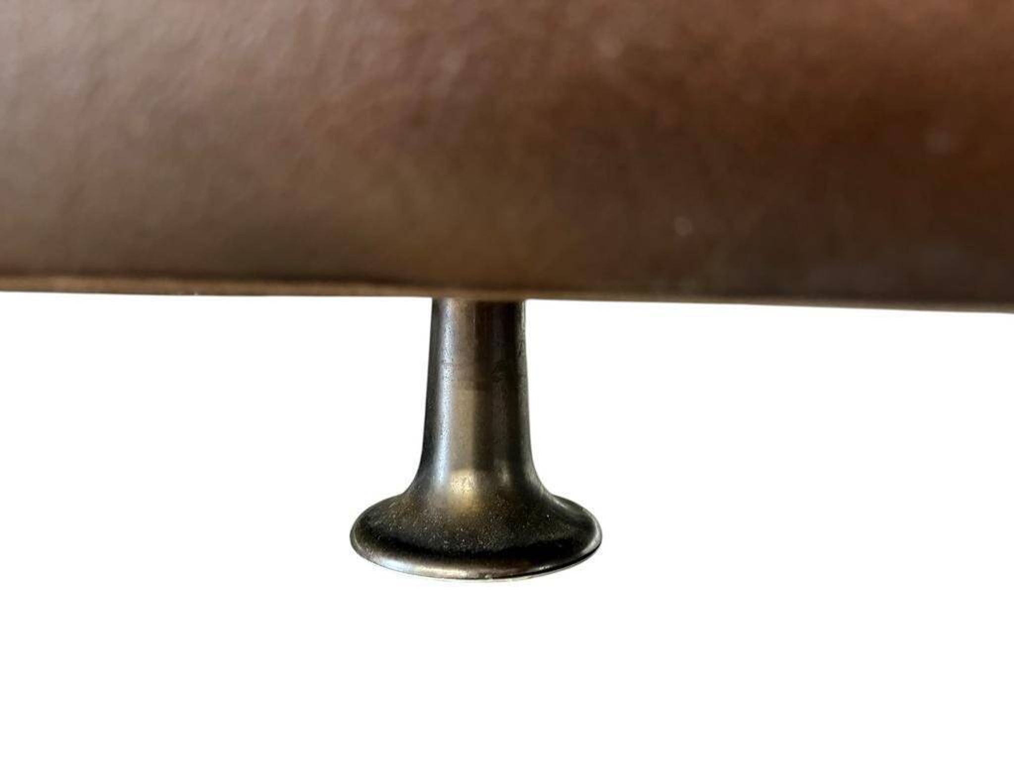 Canapé danois vintage en cuir brun 'Madsen & Schubell'