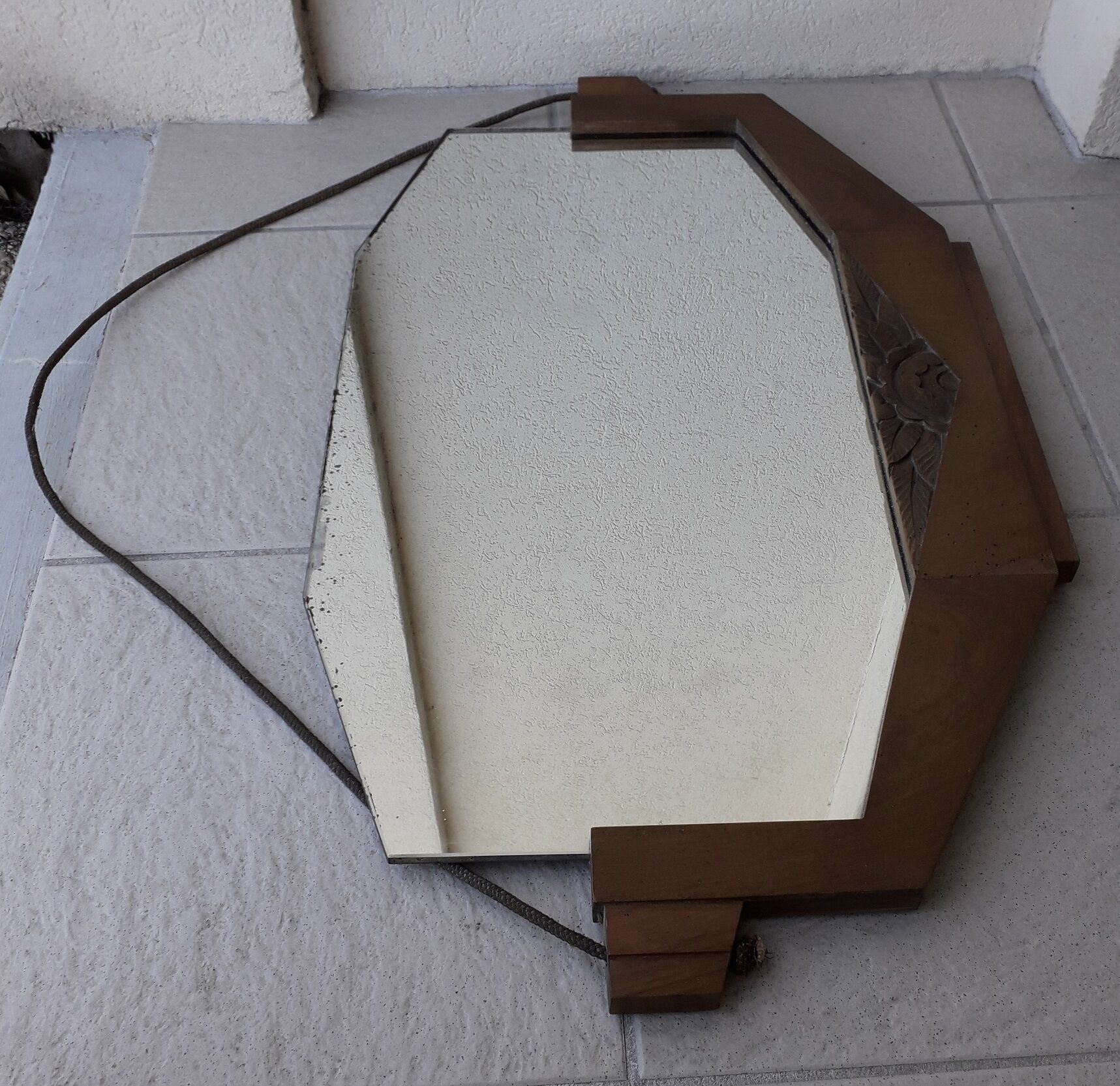 Miroir années 60 bois